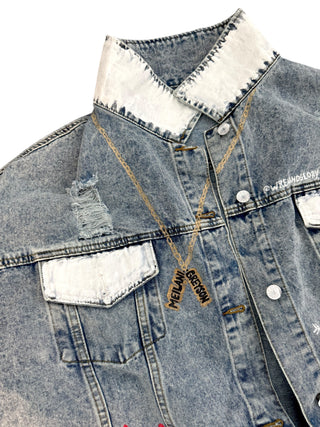 'Queen Mom' Painted Denim Jacket