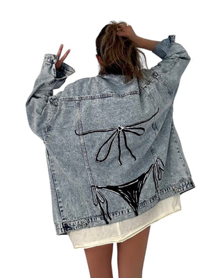 'Bikini Vibes' Denim Jacket