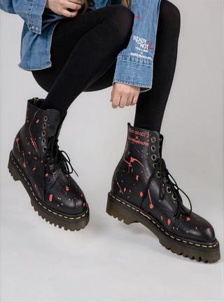 'Ready Or Not' x W+G Painted Dr Martens