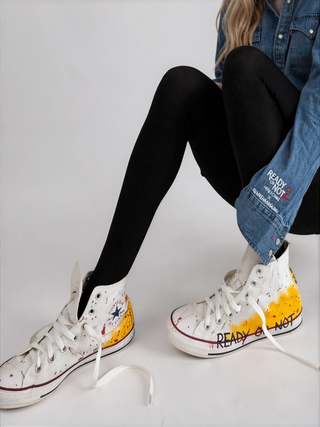 'Ready Or Not' x W+G Painted Converse