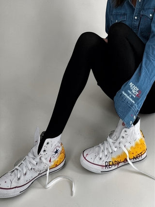 'Ready Or Not' x W+G Painted Converse
