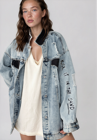 'Bikini Vibes' Denim Jacket