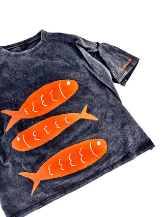 'Go Fish' Painted T Shirt