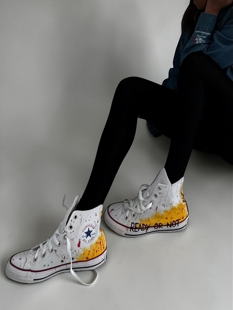 'Ready Or Not' x W+G Painted Converse