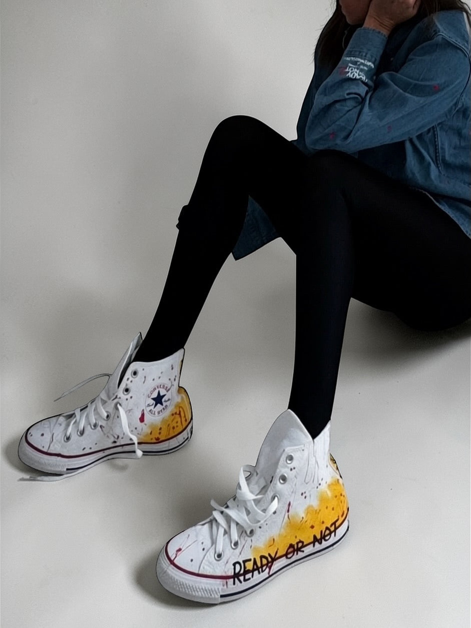 'Ready Or Not' x W+G Painted Converse