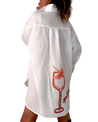 'Spritzed' Painted Button Down Shirt