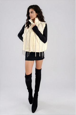 'But First, Champagne' Painted Vest