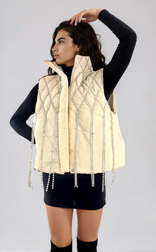'But First, Champagne' Painted Vest