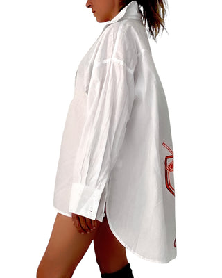 'Spritzed' Painted Button Down Shirt