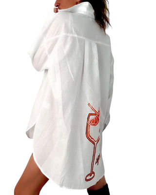 'Spritzed' Painted Button Down Shirt