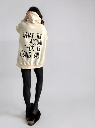 'Whats Happening' Painted Zip Up Hoodie