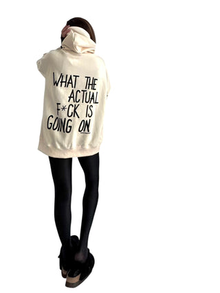 'Whats Happening' Painted Zip Up Hoodie