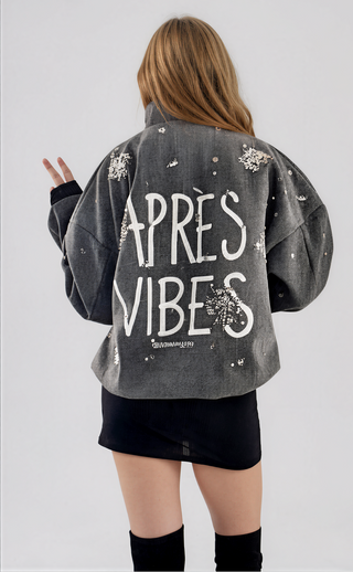 'Apres Vibes' Painted Coat