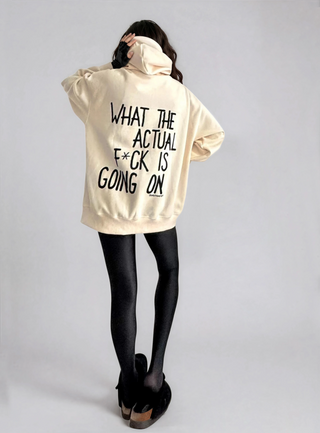 'Whats Happening' Painted Zip Up Hoodie