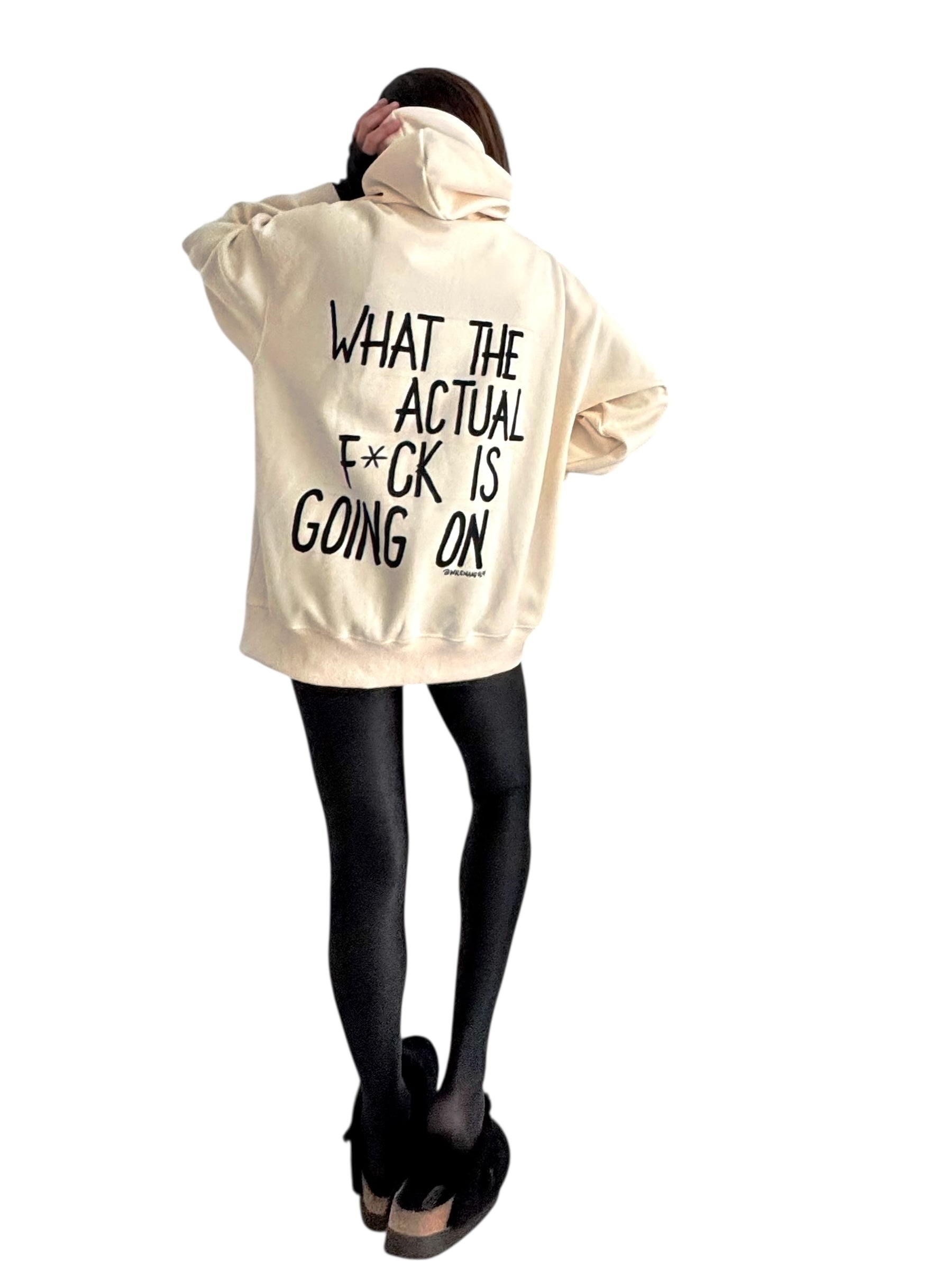 'Whats Happening' Painted Zip Up Hoodie