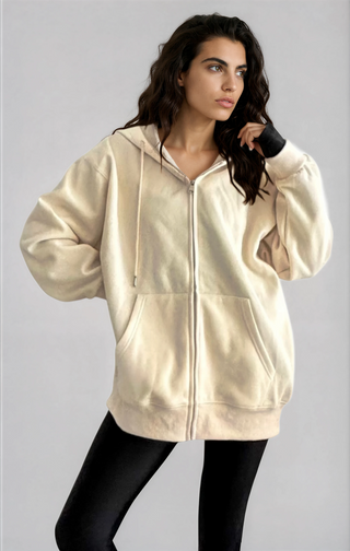'Whats Happening' Painted Zip Up Hoodie