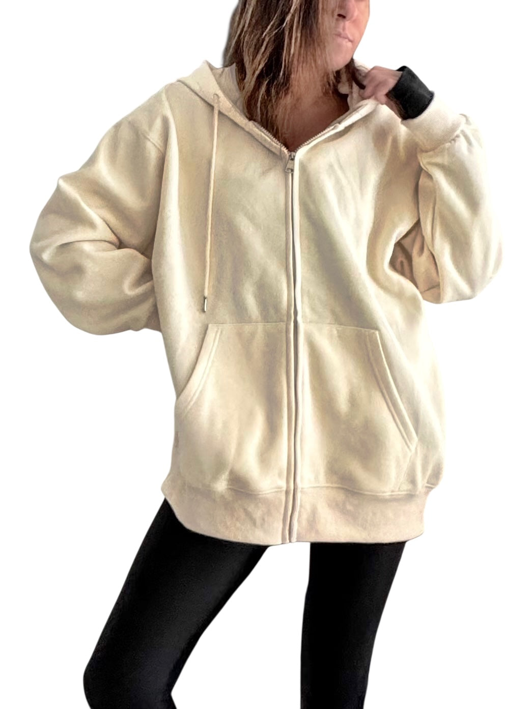 'Whats Happening' Painted Zip Up Hoodie