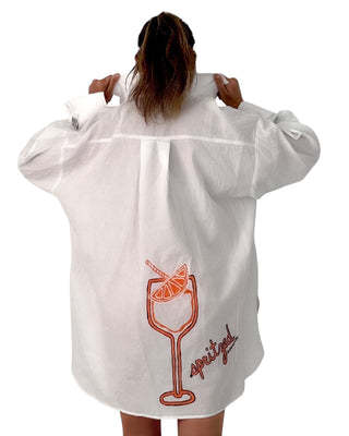 'Spritzed' Painted Button Down Shirt