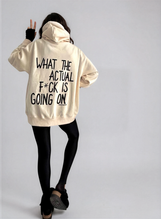 'Whats Happening' Painted Zip Up Hoodie