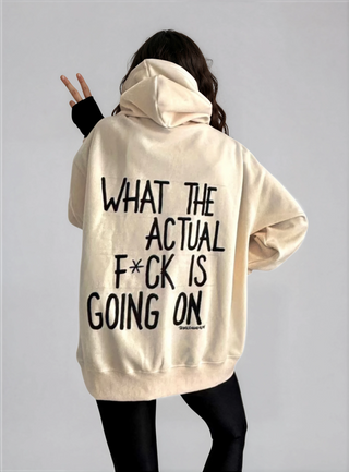 'Whats Happening' Painted Zip Up Hoodie