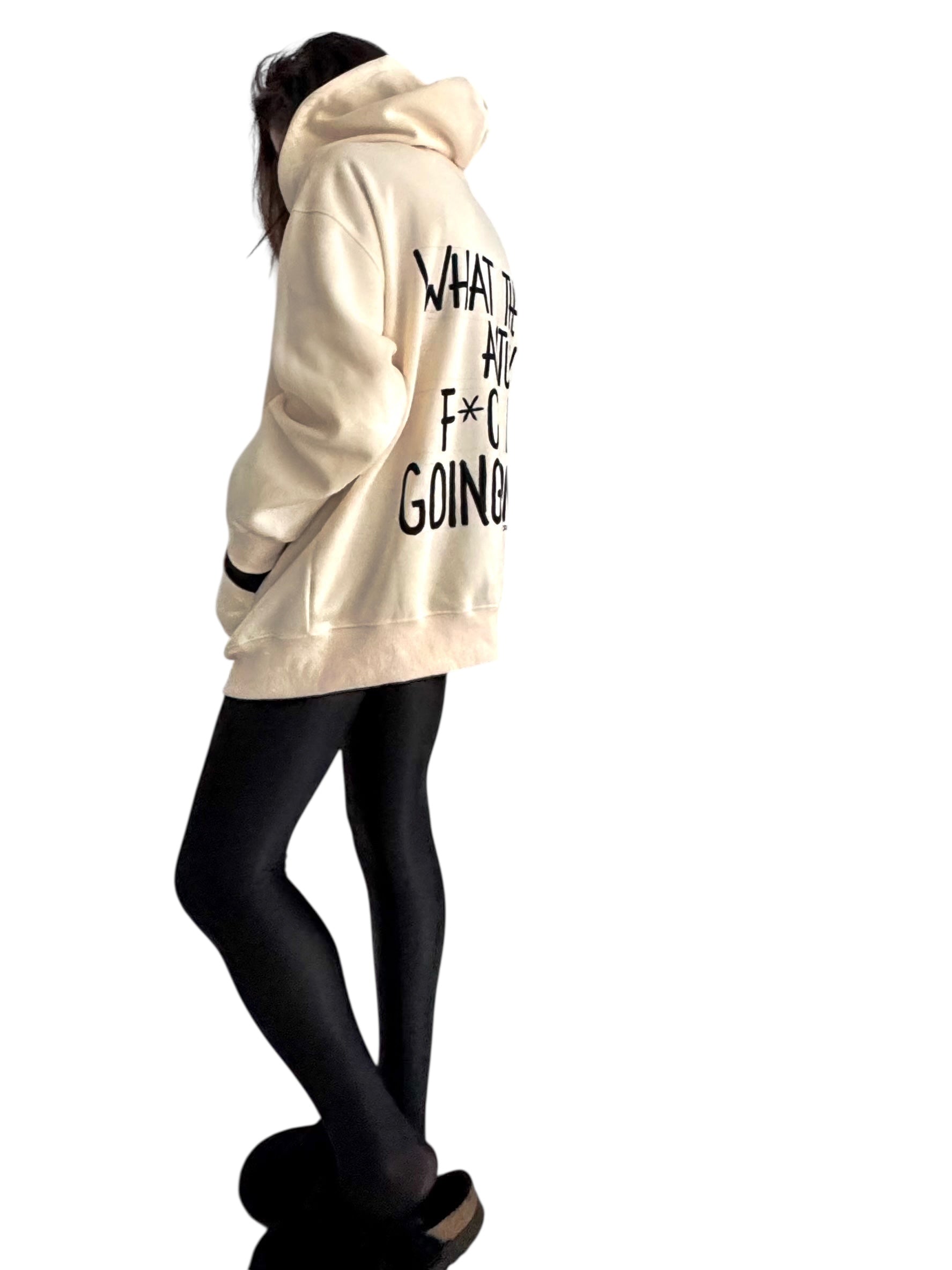 'Whats Happening' Painted Zip Up Hoodie