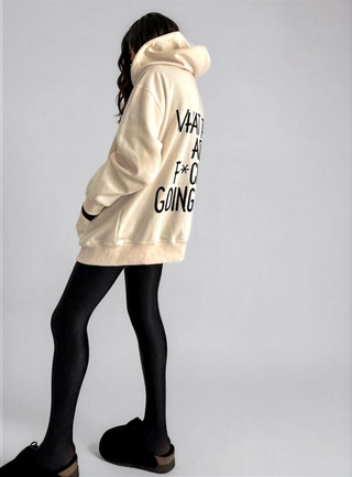 'Whats Happening' Painted Zip Up Hoodie
