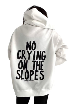 'No Crying On The Slopes' Painted Hoodie