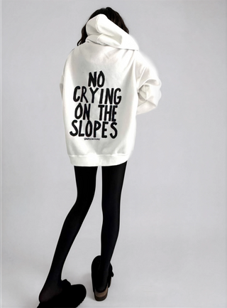 'No Crying On The Slopes' Painted Hoodie