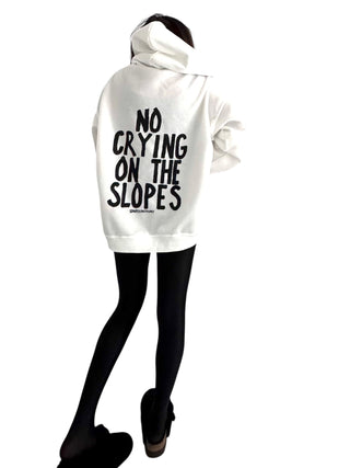 'No Crying On The Slopes' Painted Hoodie