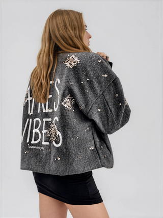 'Apres Vibes' Painted Coat
