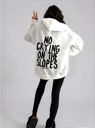 'No Crying On The Slopes' Painted Hoodie