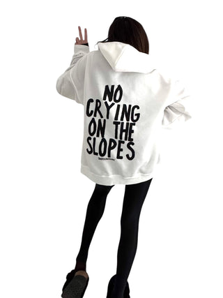 'No Crying On The Slopes' Painted Hoodie