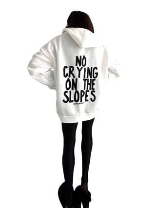'No Crying On The Slopes' Painted Hoodie
