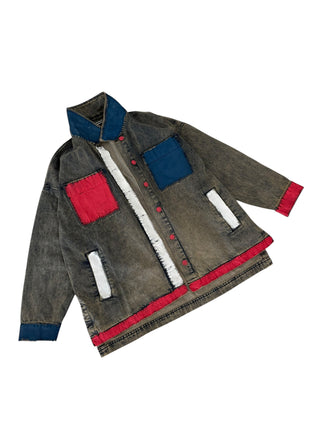 'Patchwork & Peace' Painted Jacket