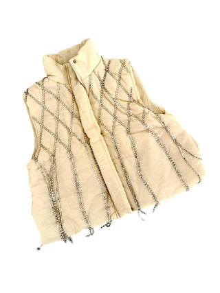 'But First, Champagne' Painted Vest