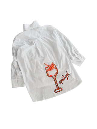 'Spritzed' Painted Button Down Shirt