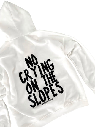 'No Crying On The Slopes' Painted Hoodie