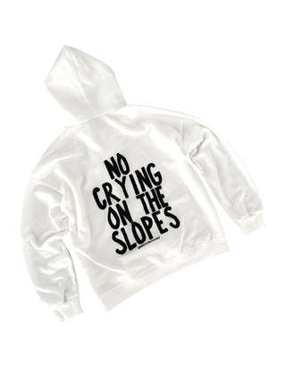 'No Crying On The Slopes' Painted Hoodie