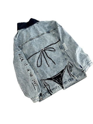 'Bikini Vibes' Denim Jacket
