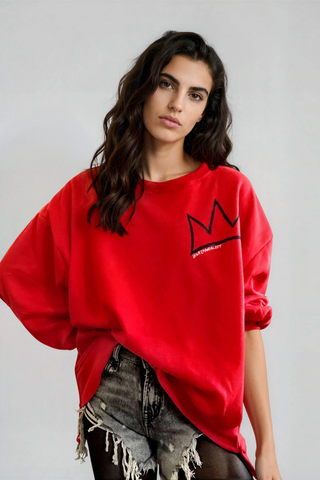 'QUEENING' PAINTED SWEATSHIRT