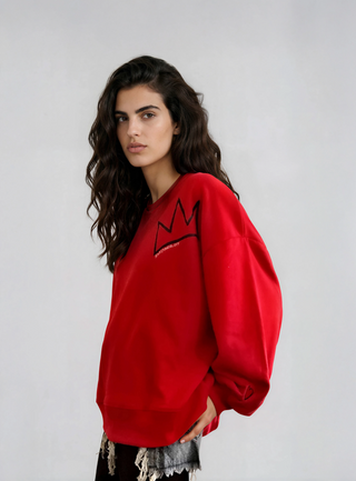 'QUEENING' PAINTED SWEATSHIRT
