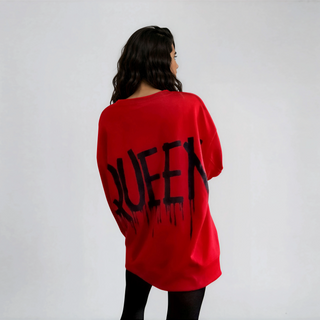 'QUEENING' PAINTED SWEATSHIRT