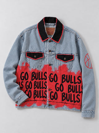 PRE-ORDER 'Go Basketball Team' Painted Jacket