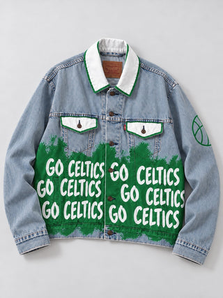PRE-ORDER 'Go Basketball Team' Painted Jacket