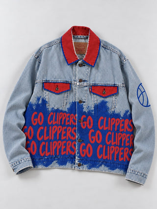 PRE-ORDER 'Go Basketball Team' Painted Jacket