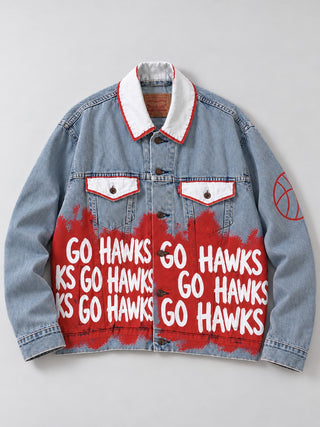 PRE-ORDER 'Go Basketball Team' Painted Jacket
