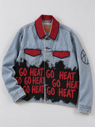 PRE-ORDER 'Go Basketball Team' Painted Jacket