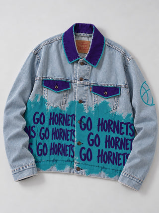 PRE-ORDER 'Go Basketball Team' Painted Jacket