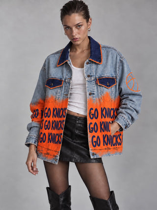 PRE-ORDER 'Go Basketball Team' Painted Jacket