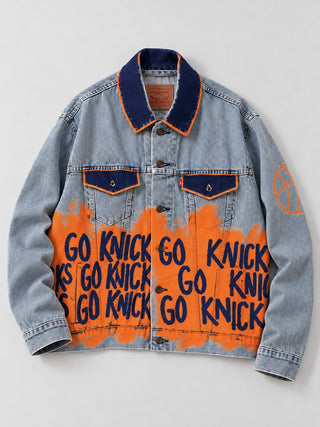 PRE-ORDER 'Go Basketball Team' Painted Jacket